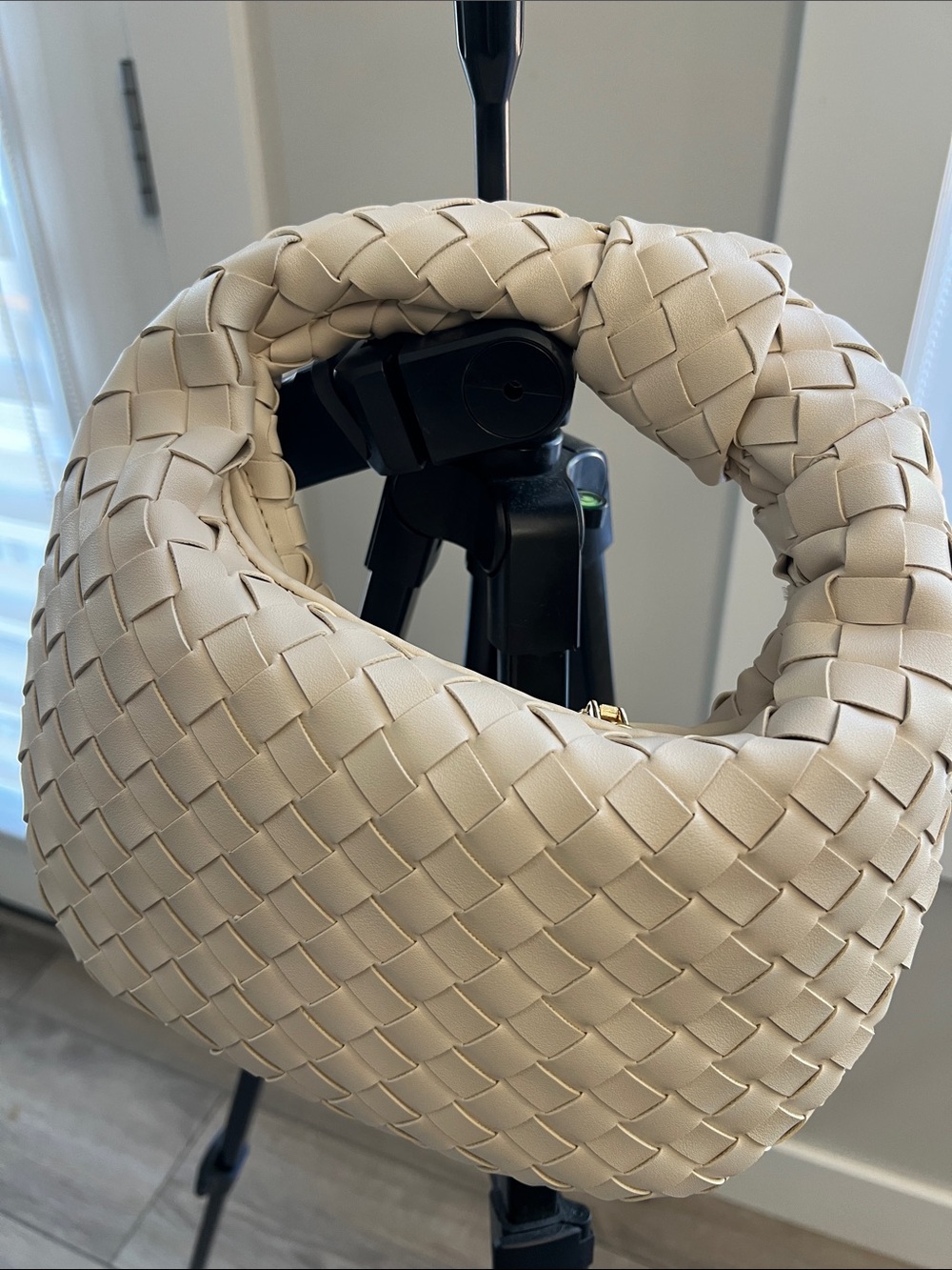 Woven/ Braided Hobo Bag in Cream/Ivory